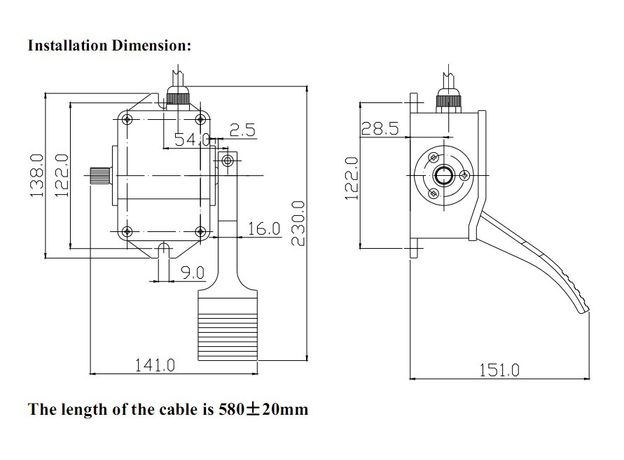 Accelerator Pedal Throttle Sensor Potentiometer Kelly 0-5K, 2 image Accelerator Pedal Throttle Sensor Potentiometer Kelly 0-5K, 2 image