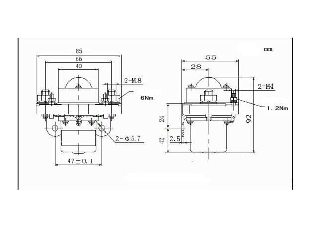 Power contactor KZJ 200A 12V 24V 36V 48V 60V 72V, 2 image Power contactor KZJ 200A 12V 24V 36V 48V 60V 72V, 2 image