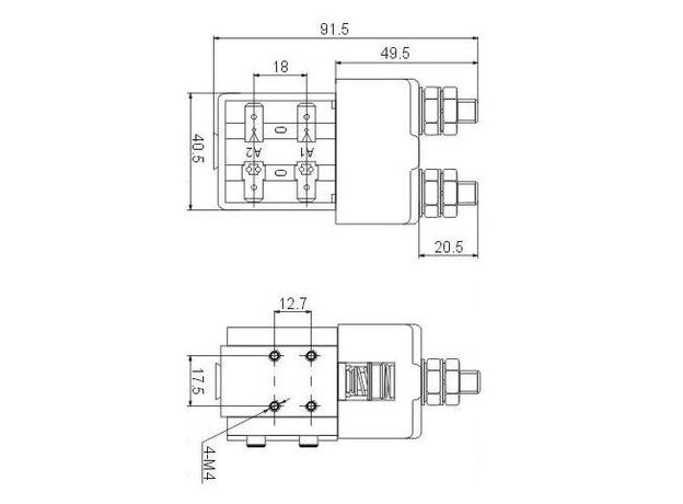 Контактор силовой ZJW 100A 12V 24V 36V 48V 72V, 2 image Контактор силовой ZJW 100A 12V 24V 36V 48V 72V, 2 image